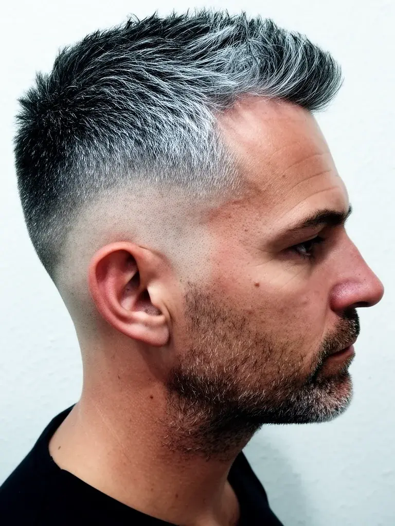Skin fade back view with clean neckline taper