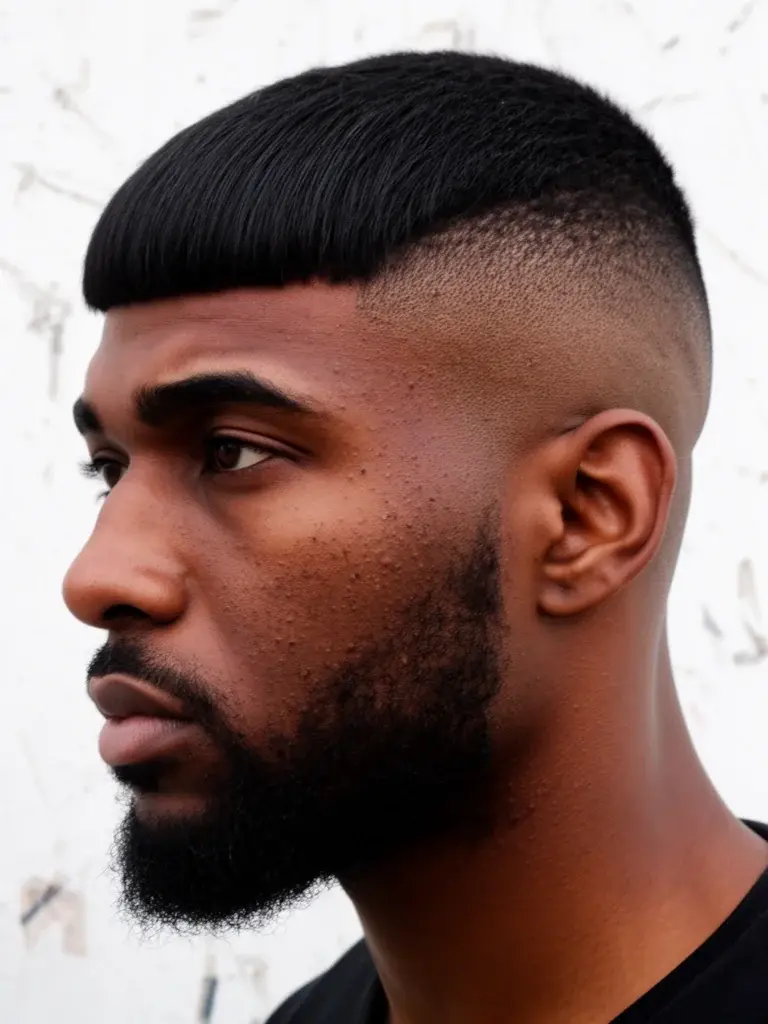 French crop side profile with tapered sides and short top