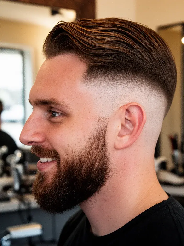 Mid fade side profile revealing the balanced gradient