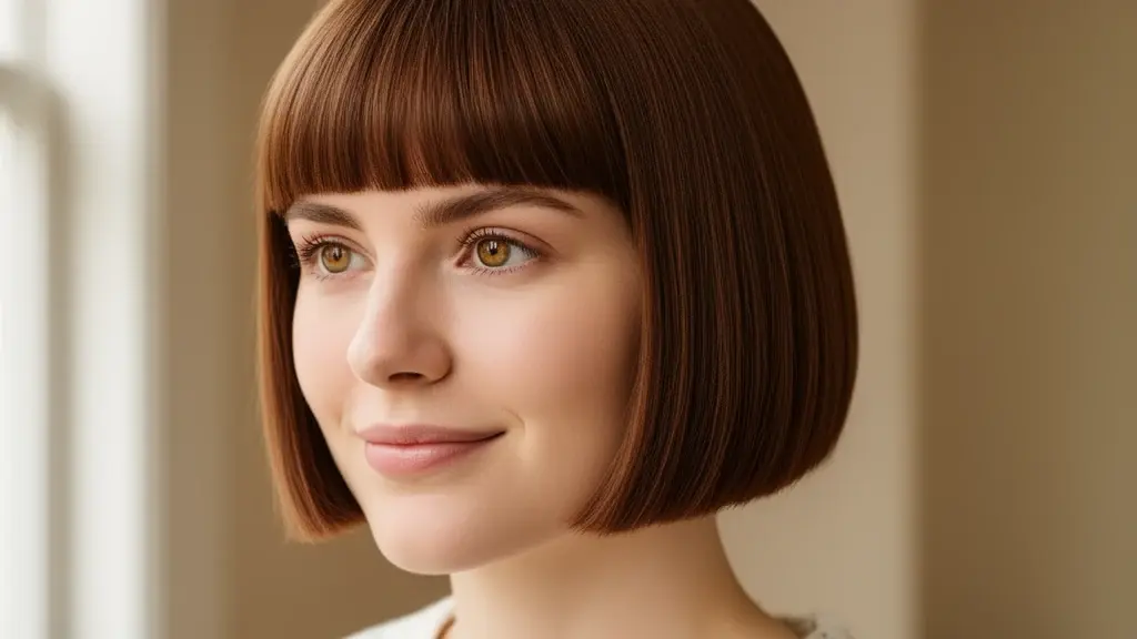 Four women with different bob haircuts — classic, blunt, inverted, and A-line bobs