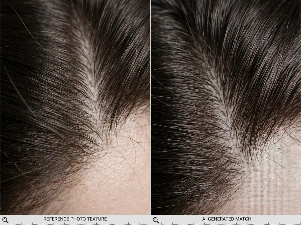 Prévisualisation réaliste de coiffure