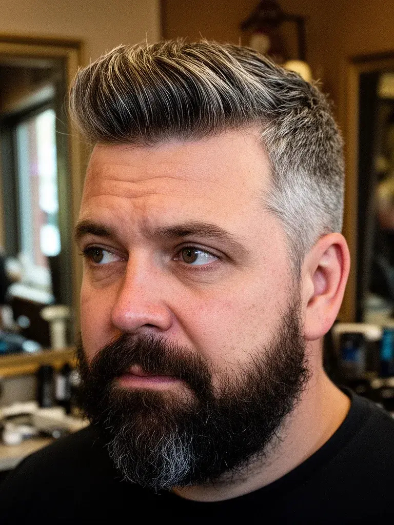Soft quiff styled with light product for a natural hold