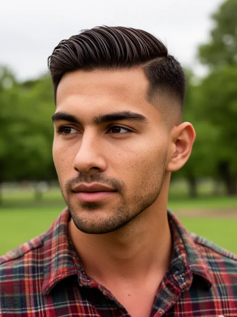Ivy league styled with pomade for a polished formal look