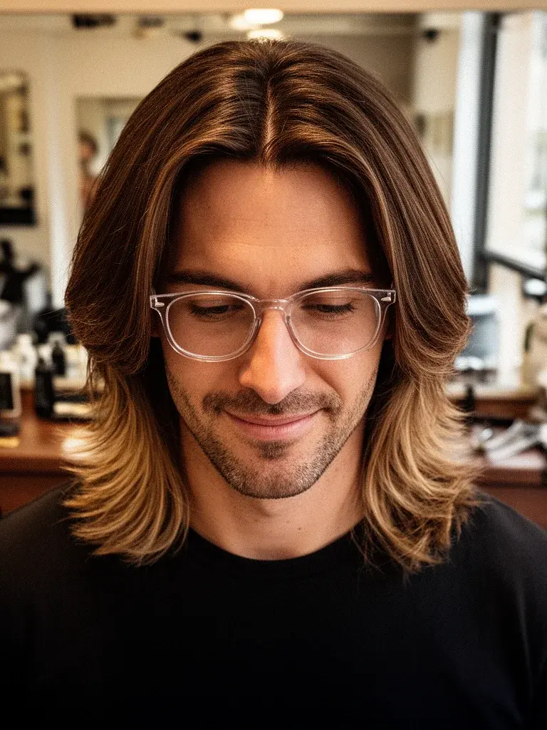 Long layers on straight hair with subtle movement