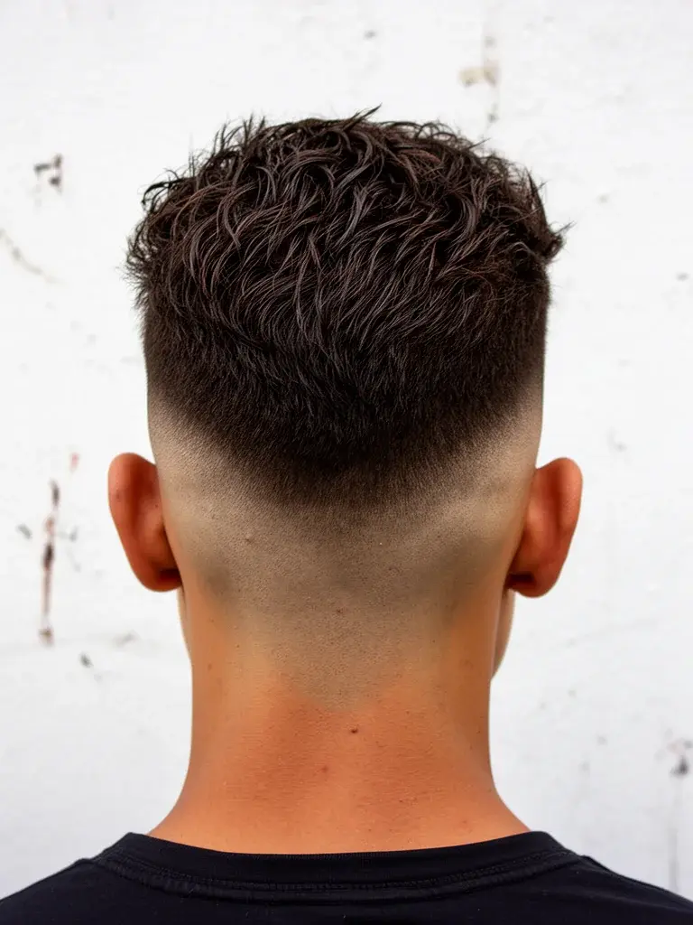 High skin fade with crisp line-up and short top