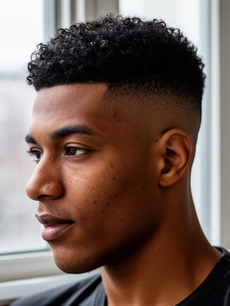 Low fade at week three showing graceful grow-out