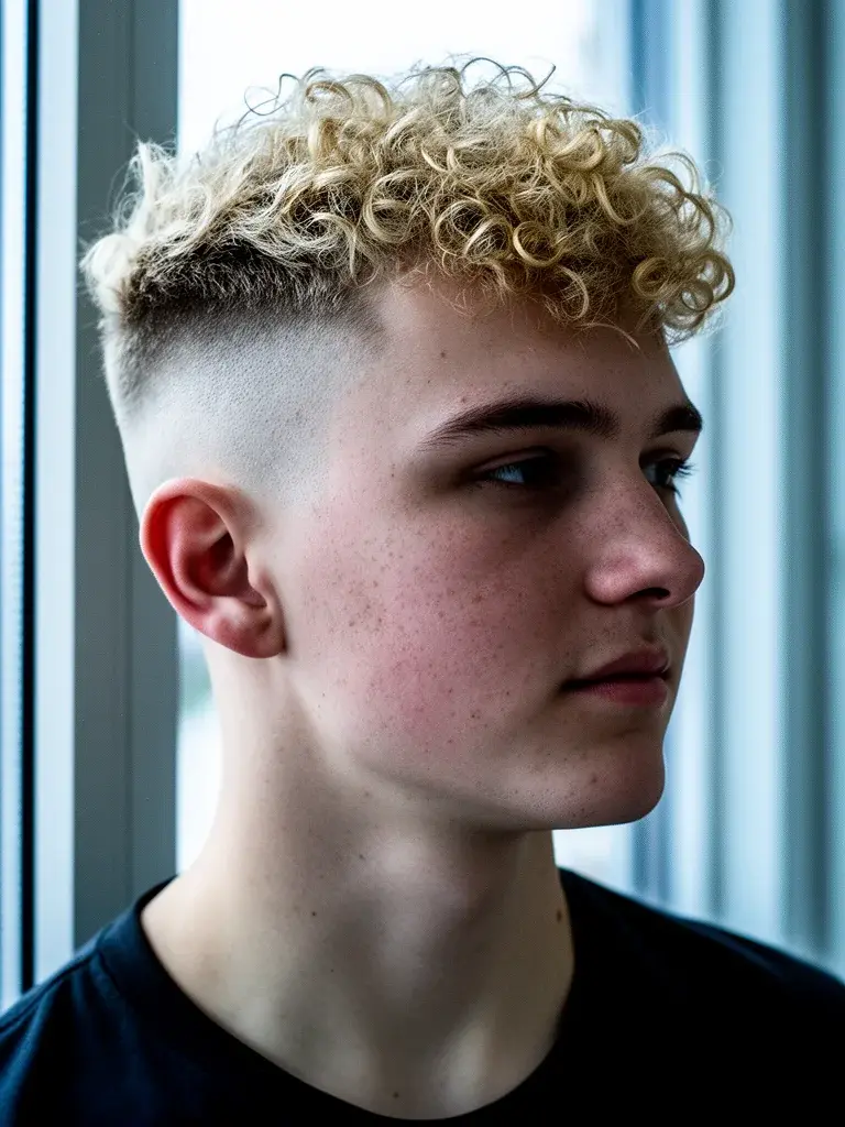 Mid fade at week two showing early grow-out