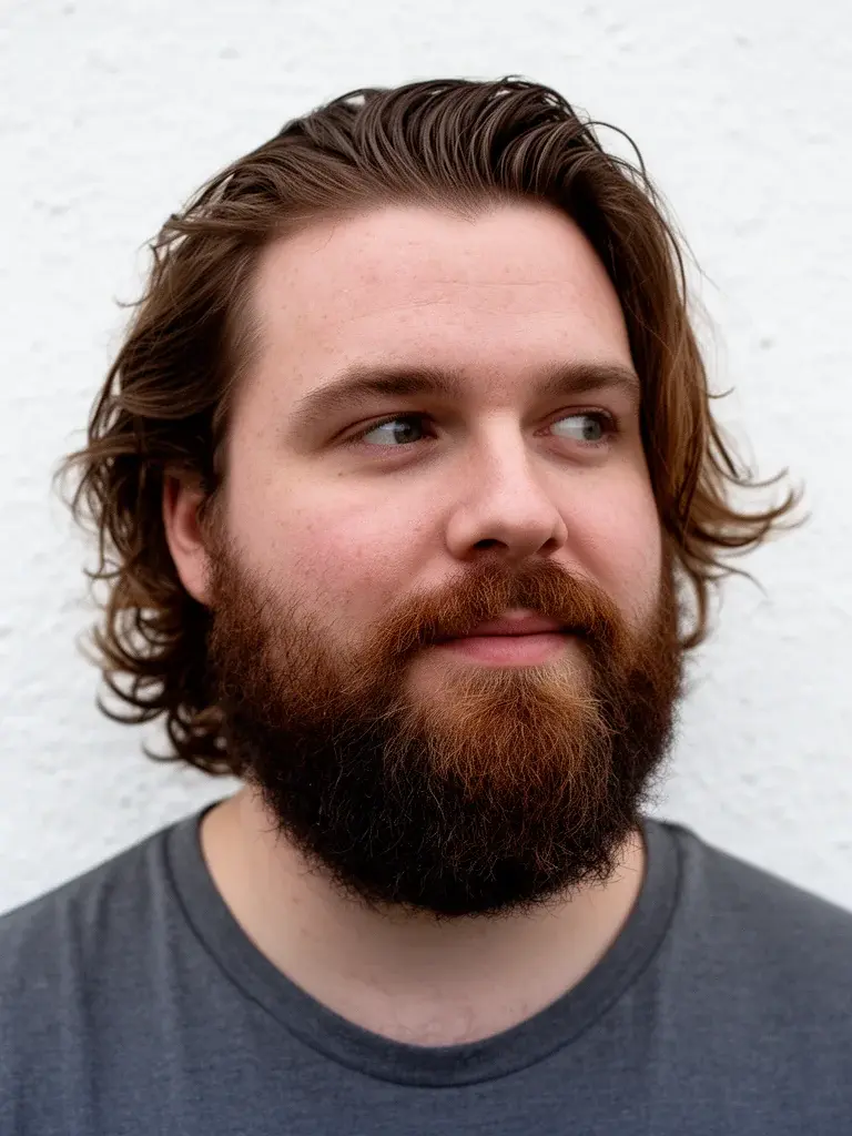 Bro flow on curly hair showing volume and defined curl pattern