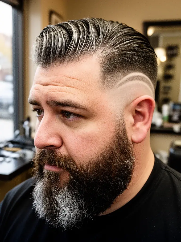 Burst fade with modern mullet showing back length contrast